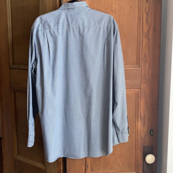 LL Bean Button Down Dress Shirt in blue/white.Sz L - Picture 4 of 6